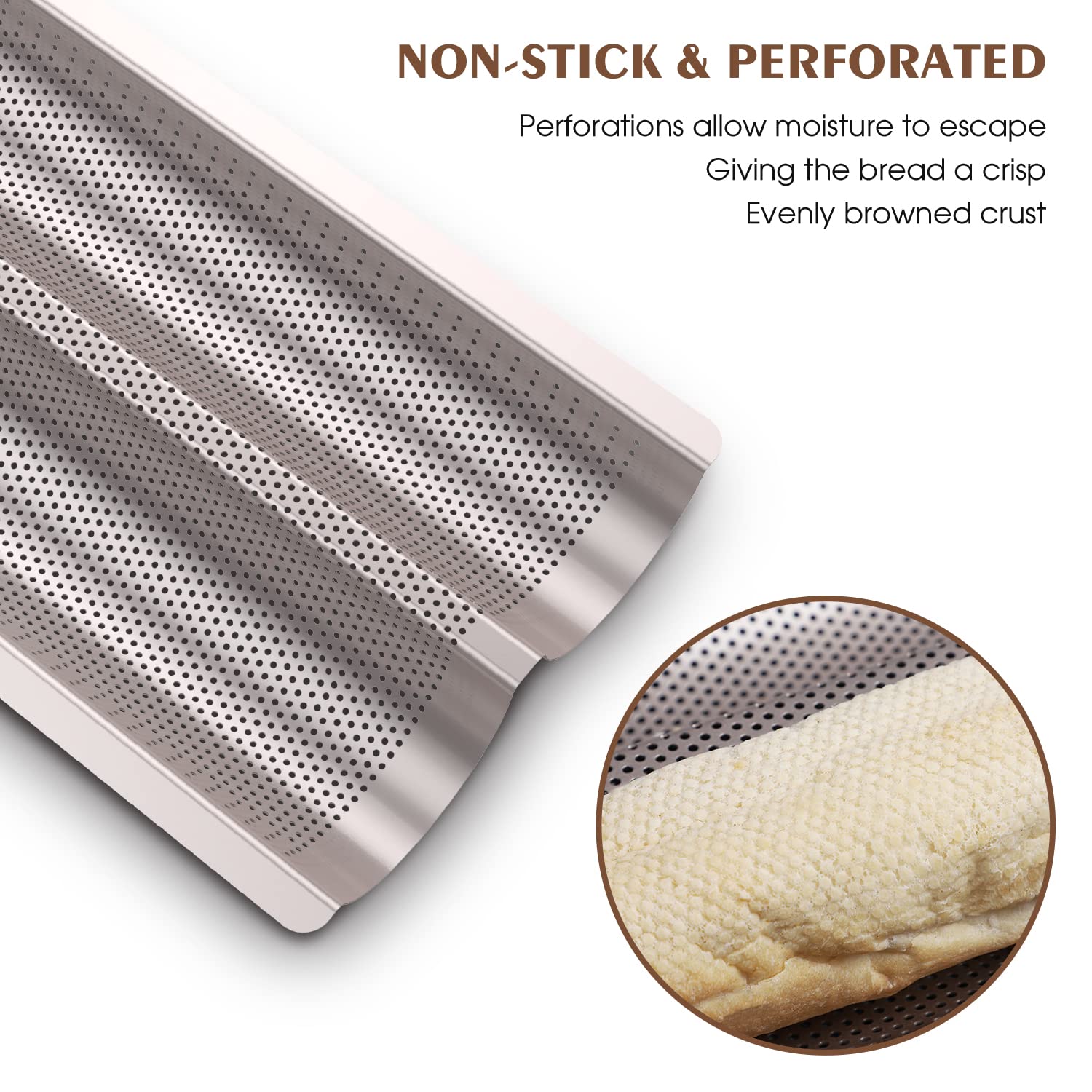 Fulimax baguette pan carbon steel build promises durability for repeated baking sessions