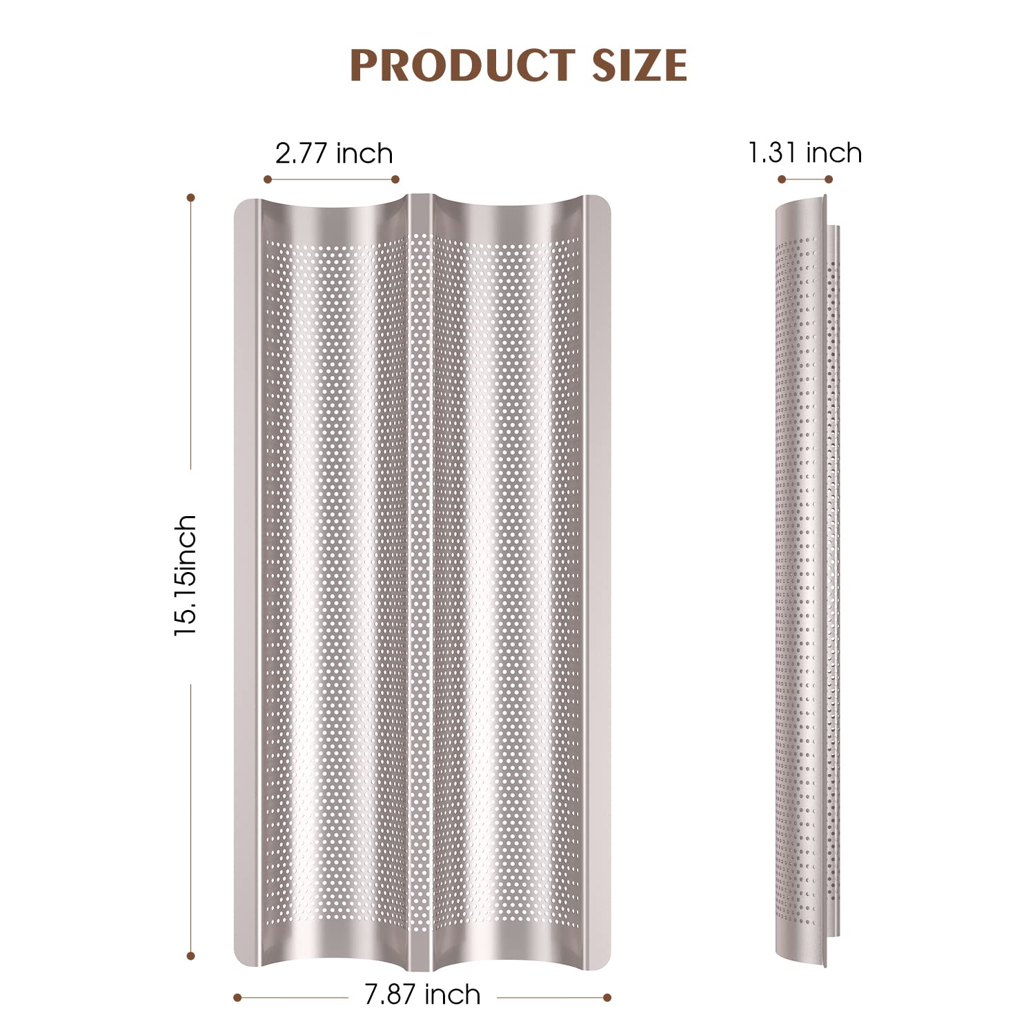 Fulimax baguette pan supports baguette and sandwich loaf applications