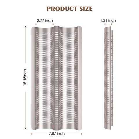 Fulimax baguette pan supports baguette and sandwich loaf applications
