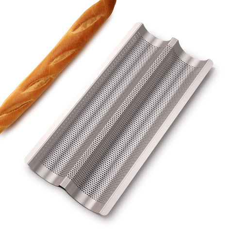 Fulimax baguette pan two-well layout ready to bake two loaves at once