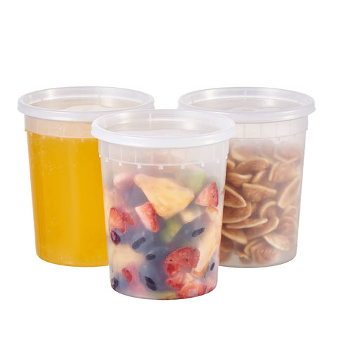 FulING 32oz deli container with airtight lids for long-lasting freshness and easy meal prep.