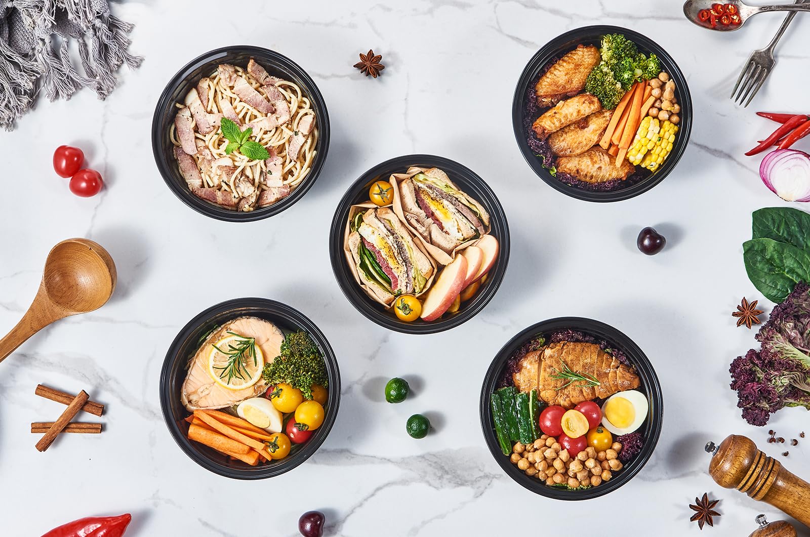 FULING dishwasher-safe containers simplify post-meal cleanup