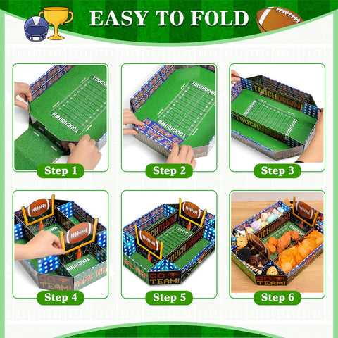 Fullhawl football party centerpiece doubles as practical serving tray