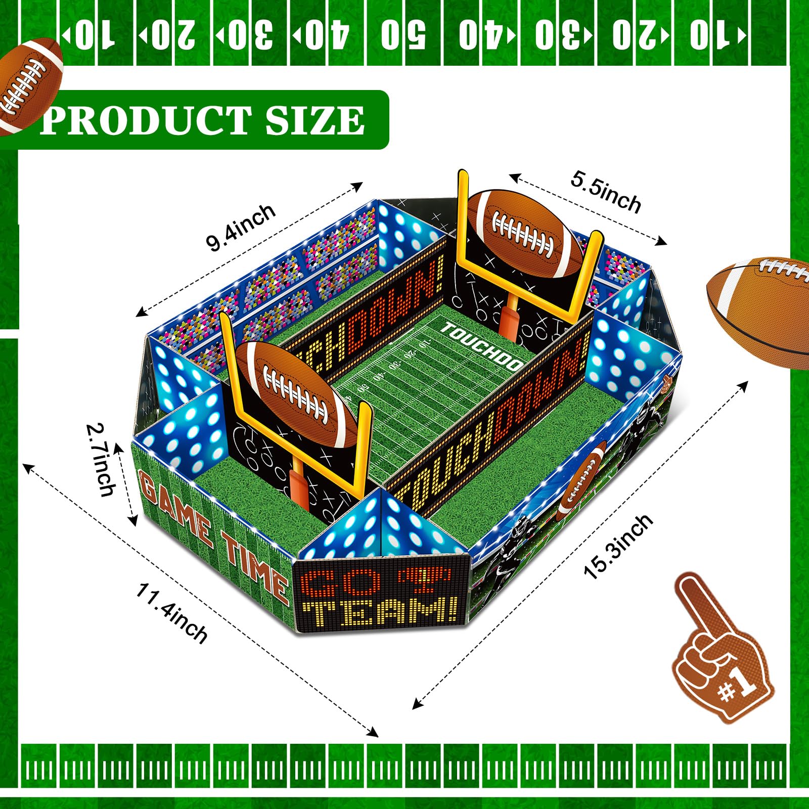 Fullhawl football snack tray compartments for organized snacks during game day