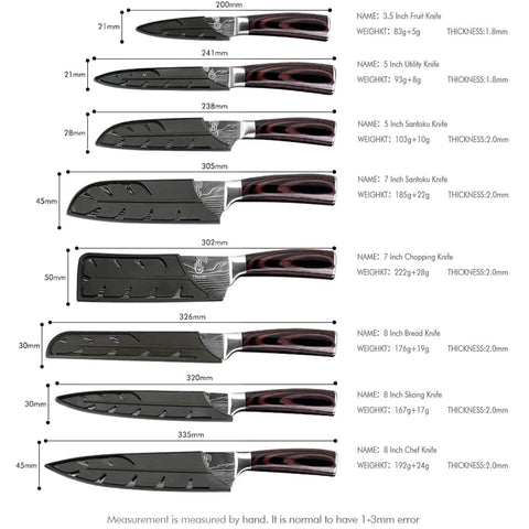 FULLHI knife set bread knife cutting through crust for clean slices