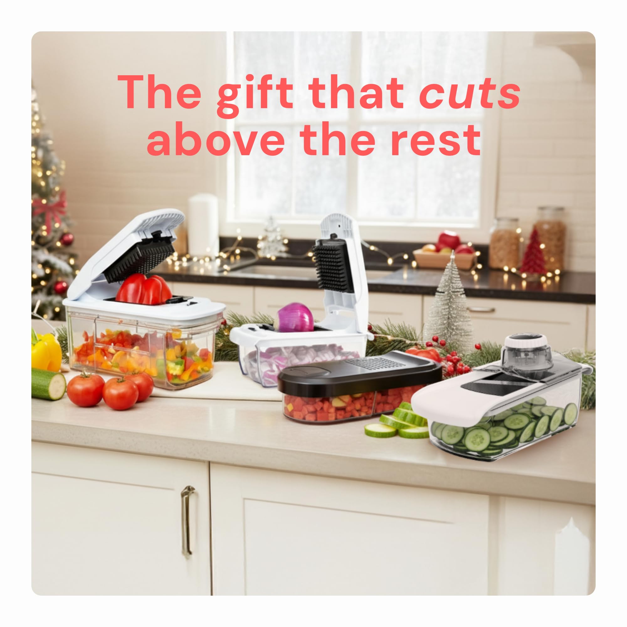 Fullstar 11-in-1 kitchen gadget layout highlights versatile cuts and tools