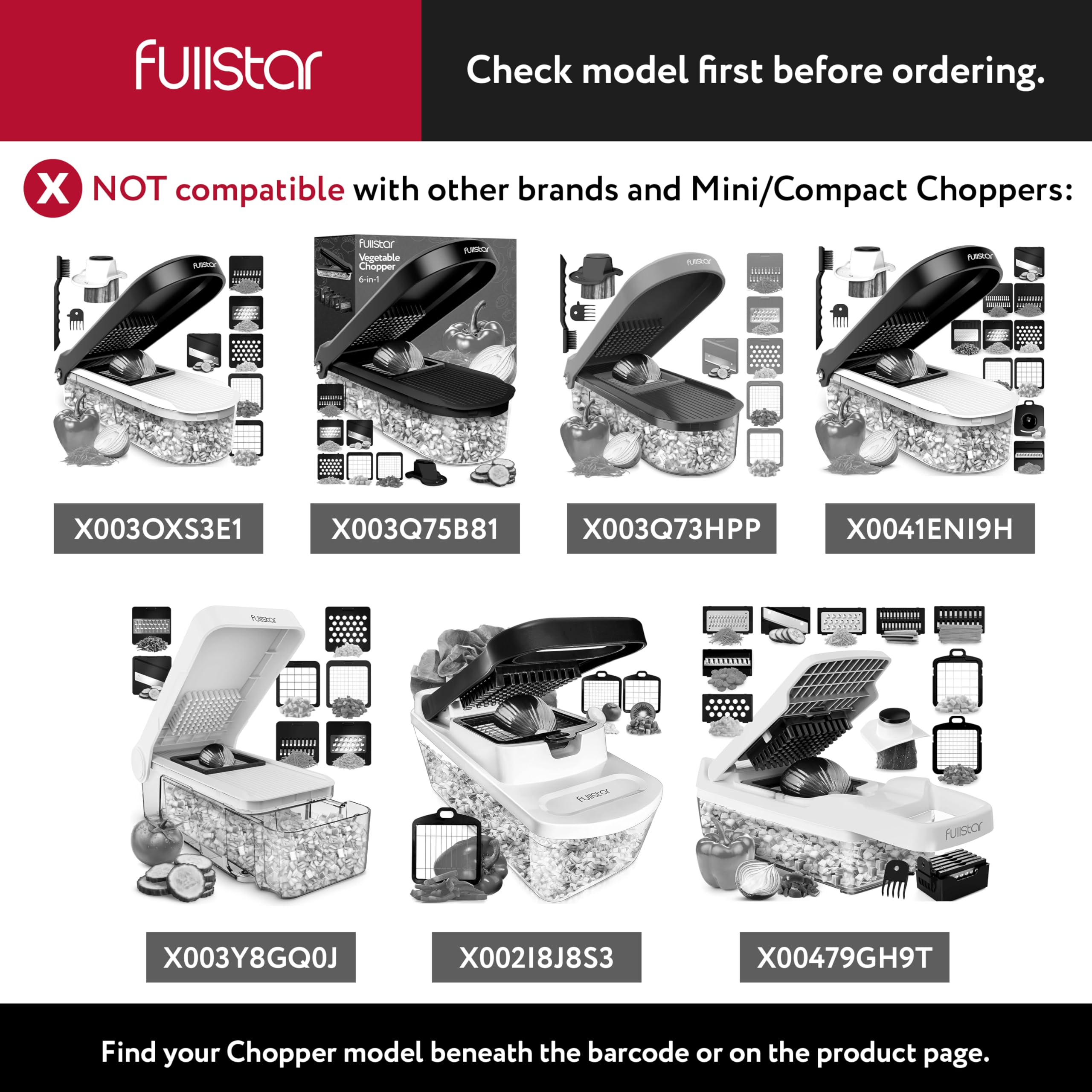 Fullstar blade replacement large dice blade creates even potato and apple dices.