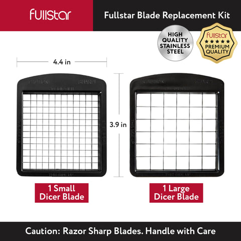 Fullstar blade replacement stainless steel blades ensure lasting sharpness.