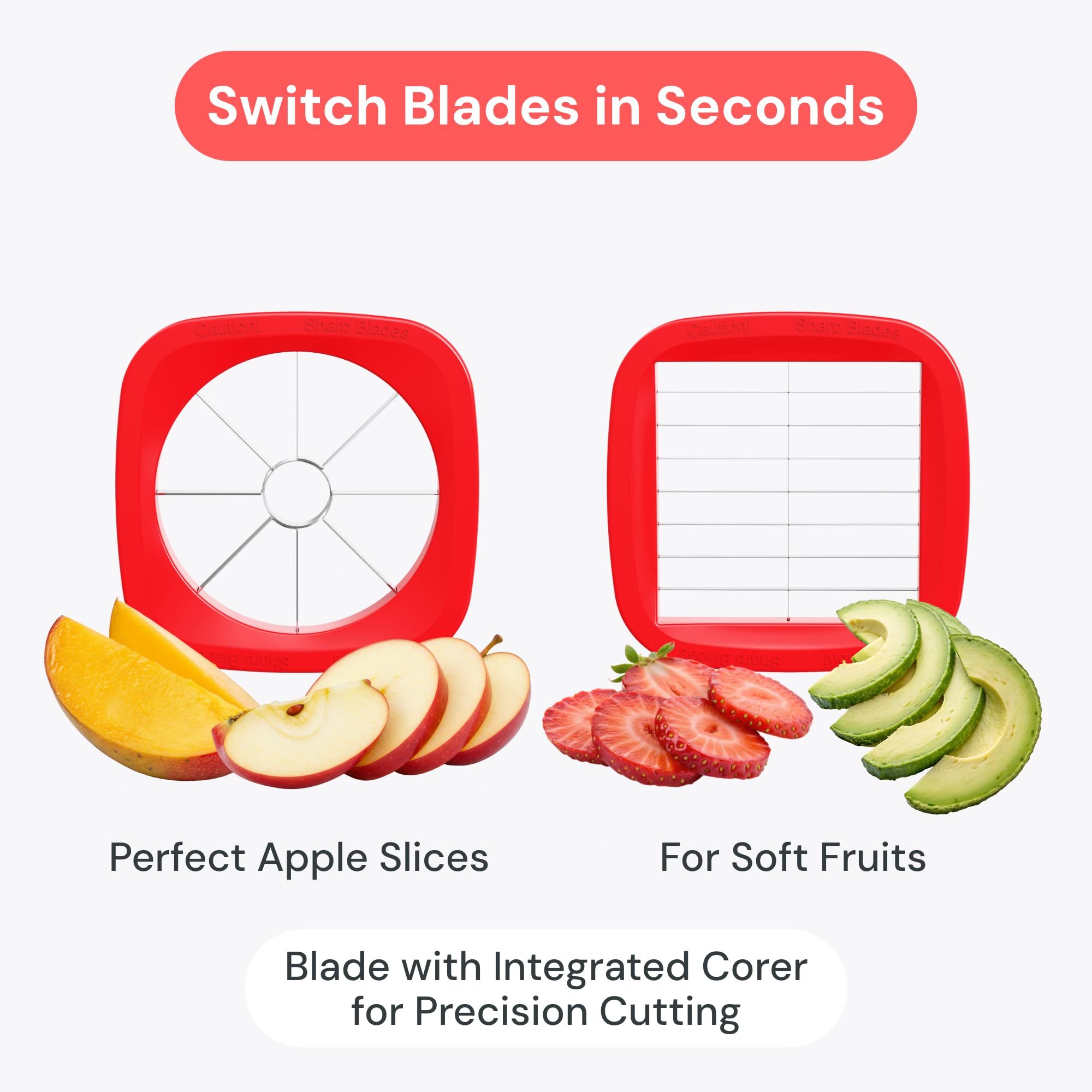 Fullstar built‑in container catches slices to keep counters clean.