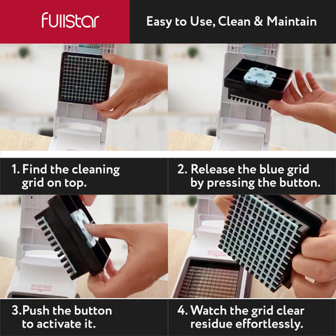 Fullstar self-cleaning feature simplifies cleanup after busy cooking sessions.