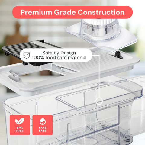 Fullstar dishwasher-safe components simplify kitchen cleanup after cooking.