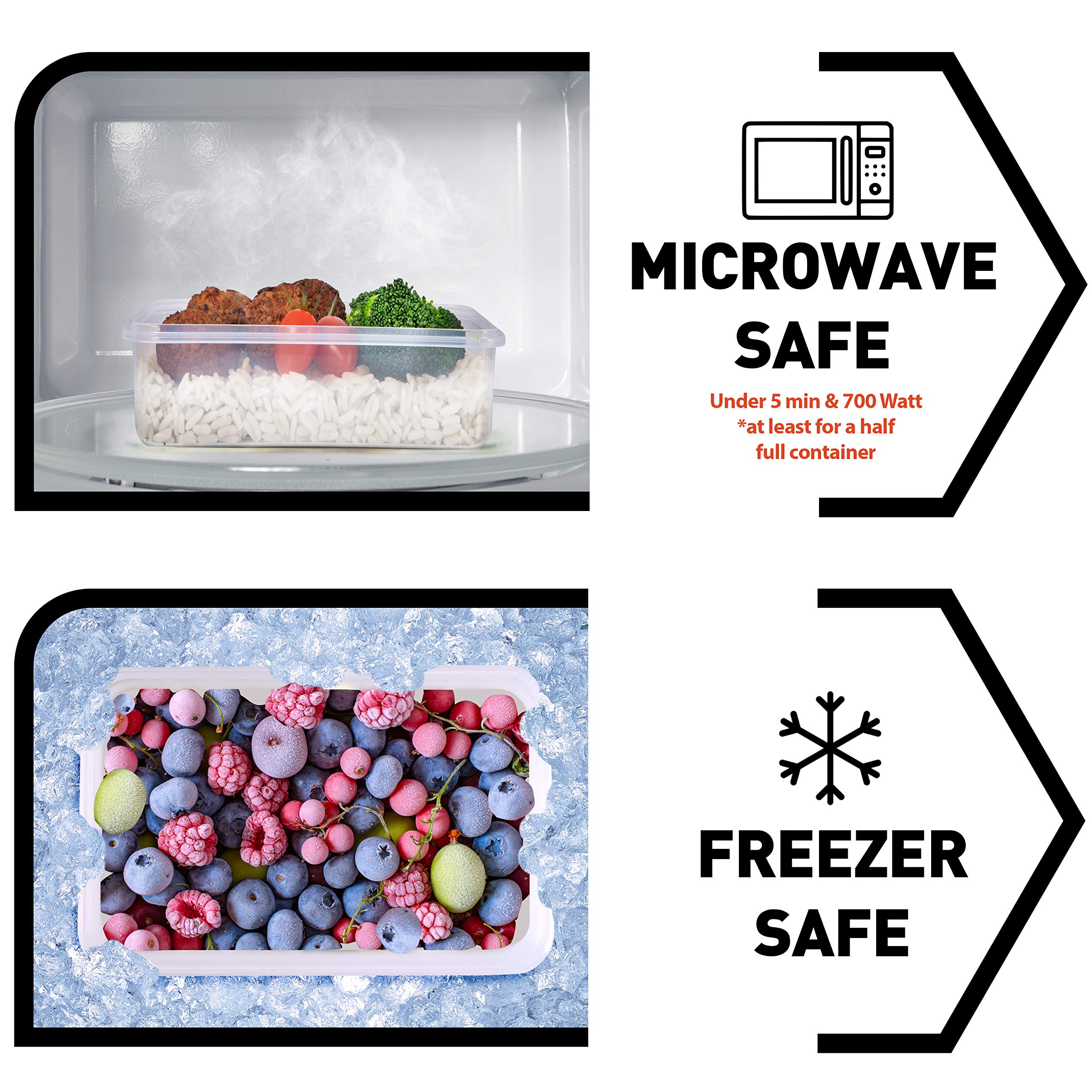 Fullstar leakproof lids give airtight closures to prevent spills.