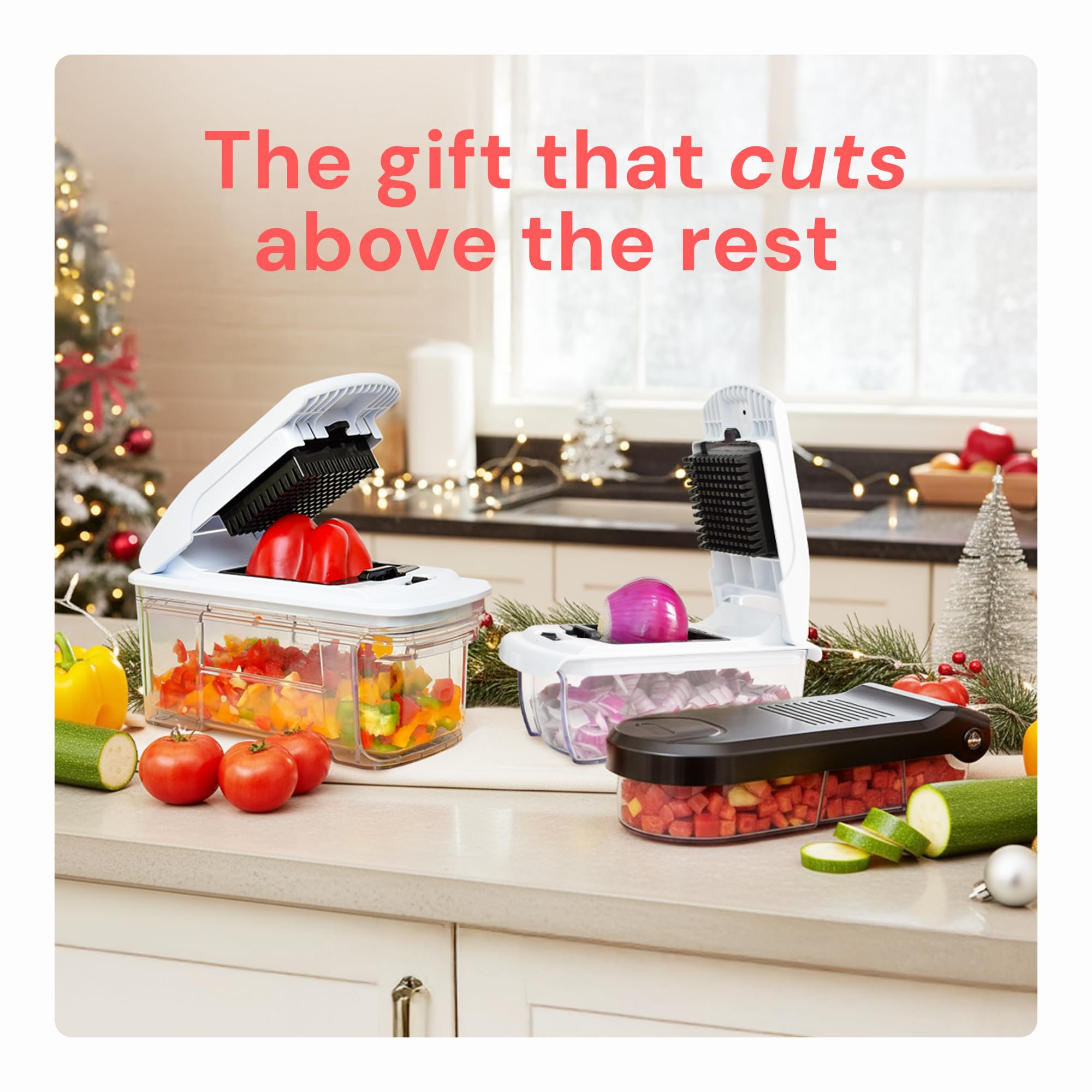 Fullstar 12-in-1 blades offer precise julienne and dice.