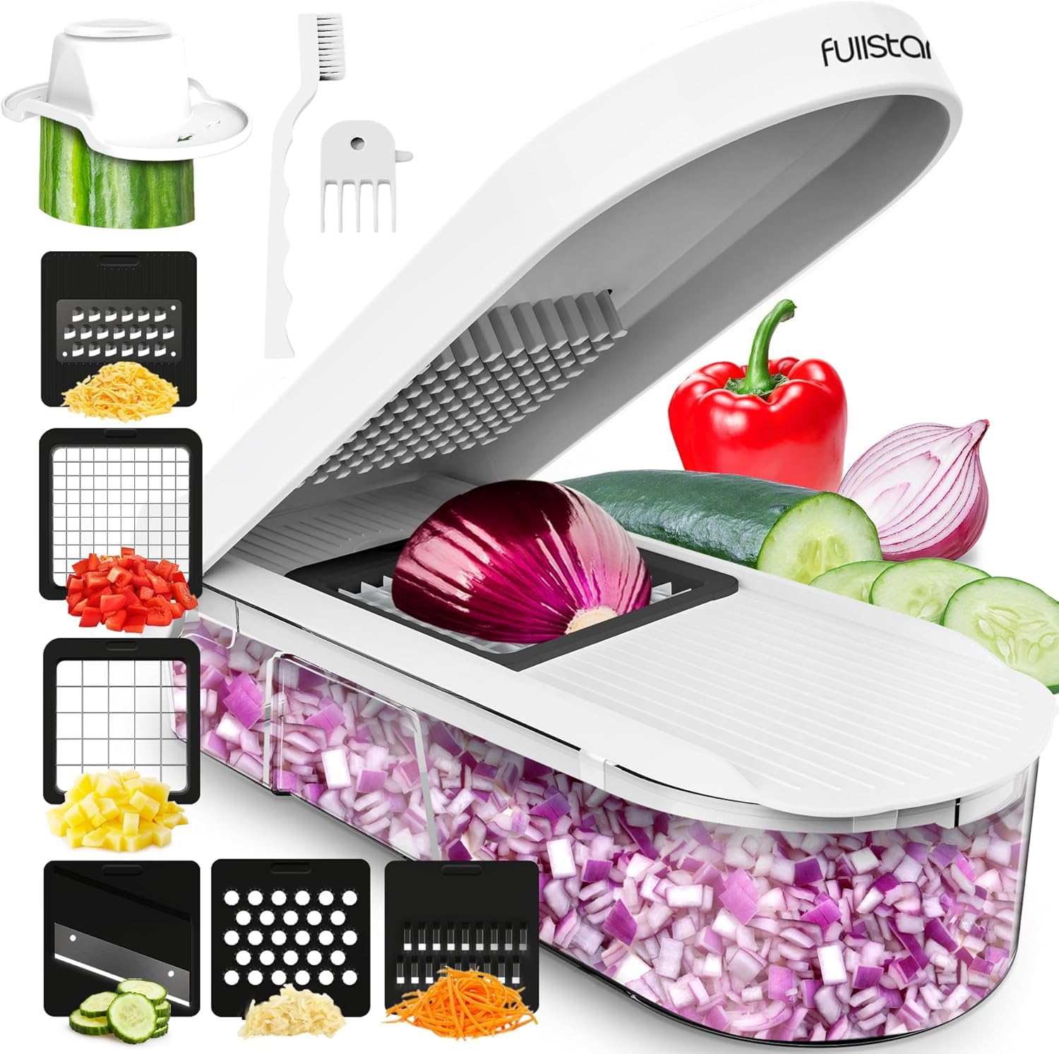 Fullstar 6-in-1 mandoline blade set for precise slicing.