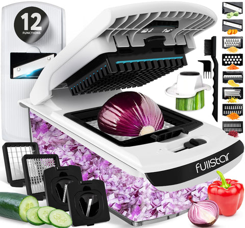 Fullstar mandoline slicer base with container for mess-free prep.