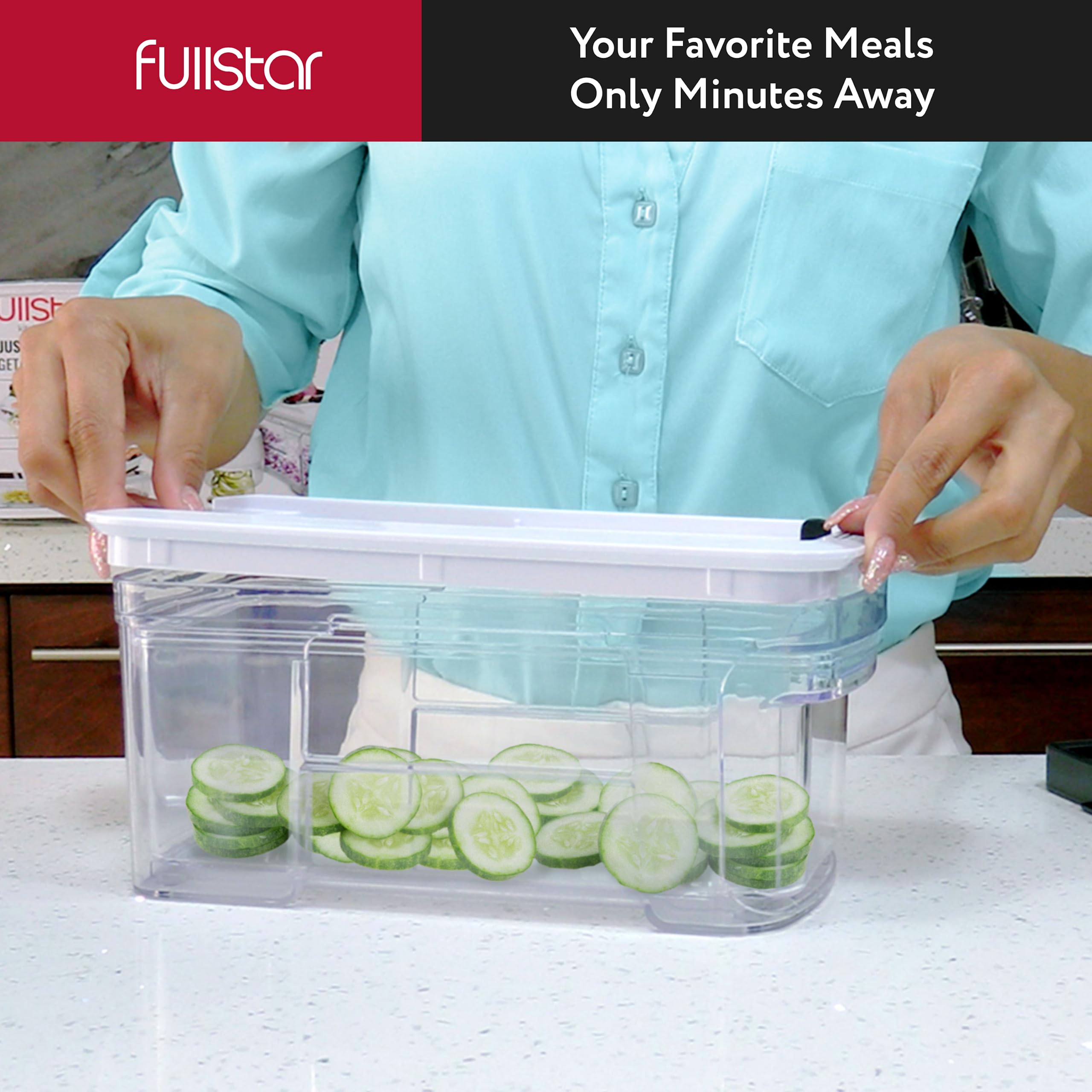 Fullstar mandoline slicer blade organizer keeps blades neatly arranged