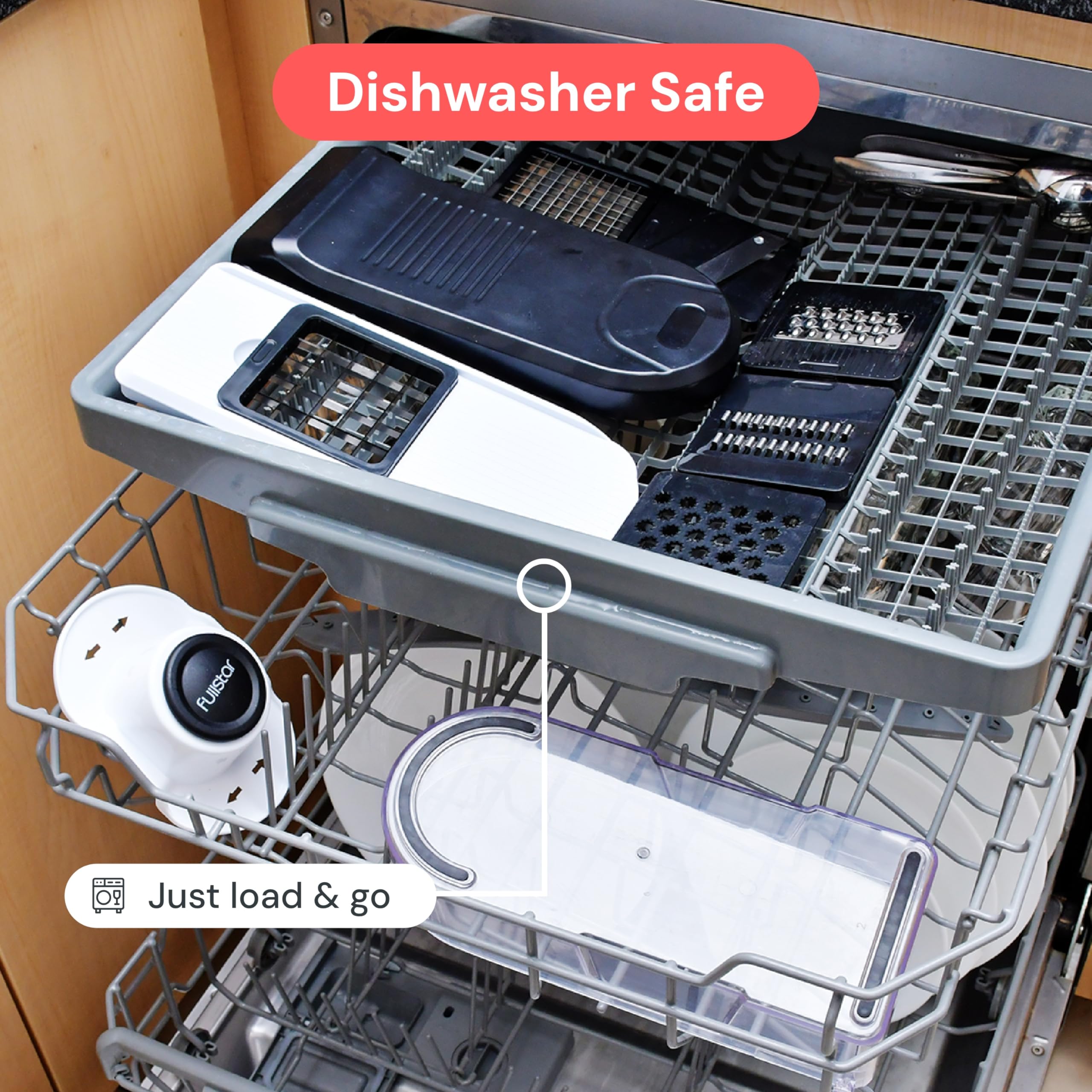 Fullstar compact design fits neatly in small kitchens.
