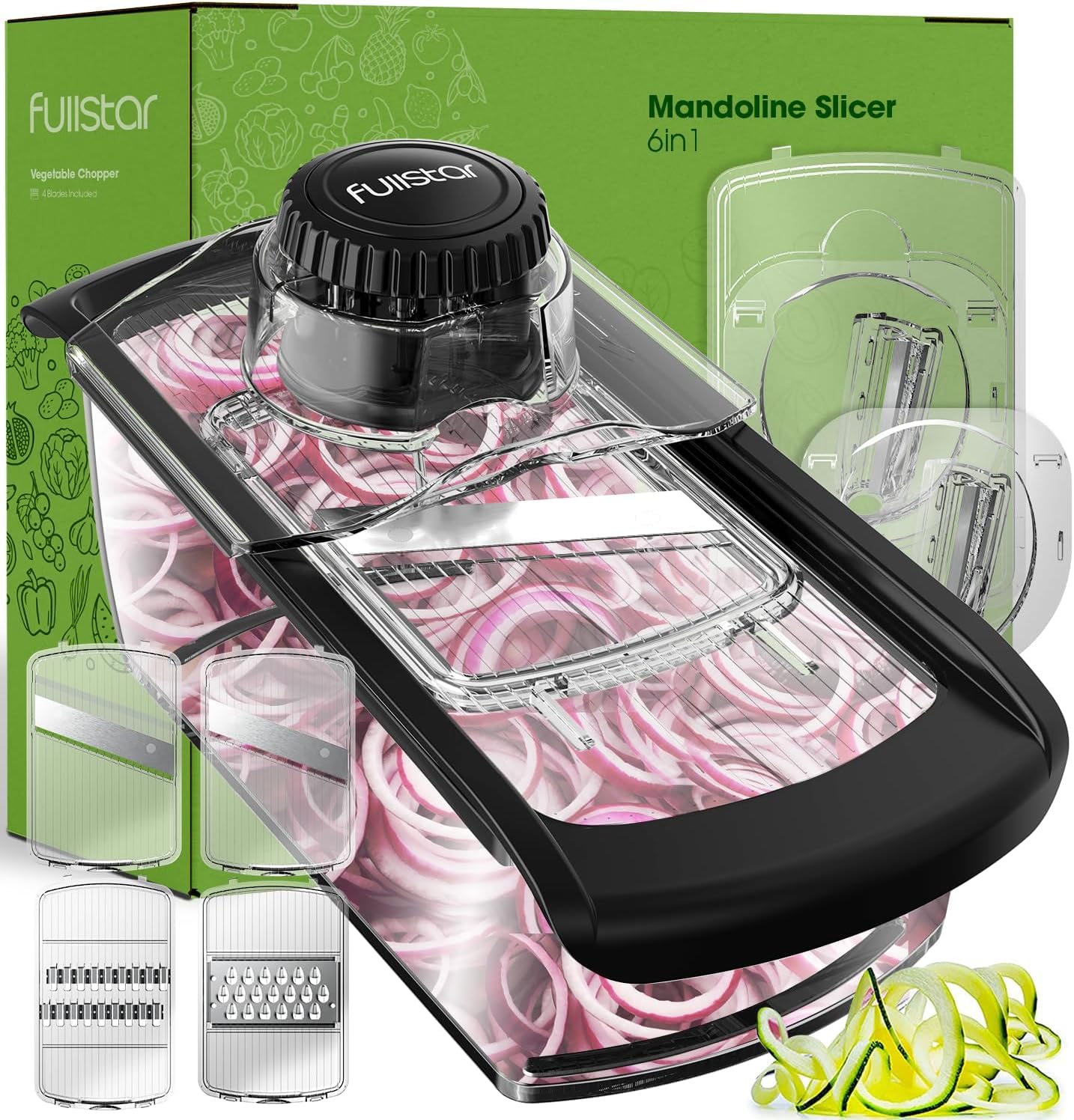 Fullstar Mandoline Slicer with interchangeable blades for precise, versatile cuts