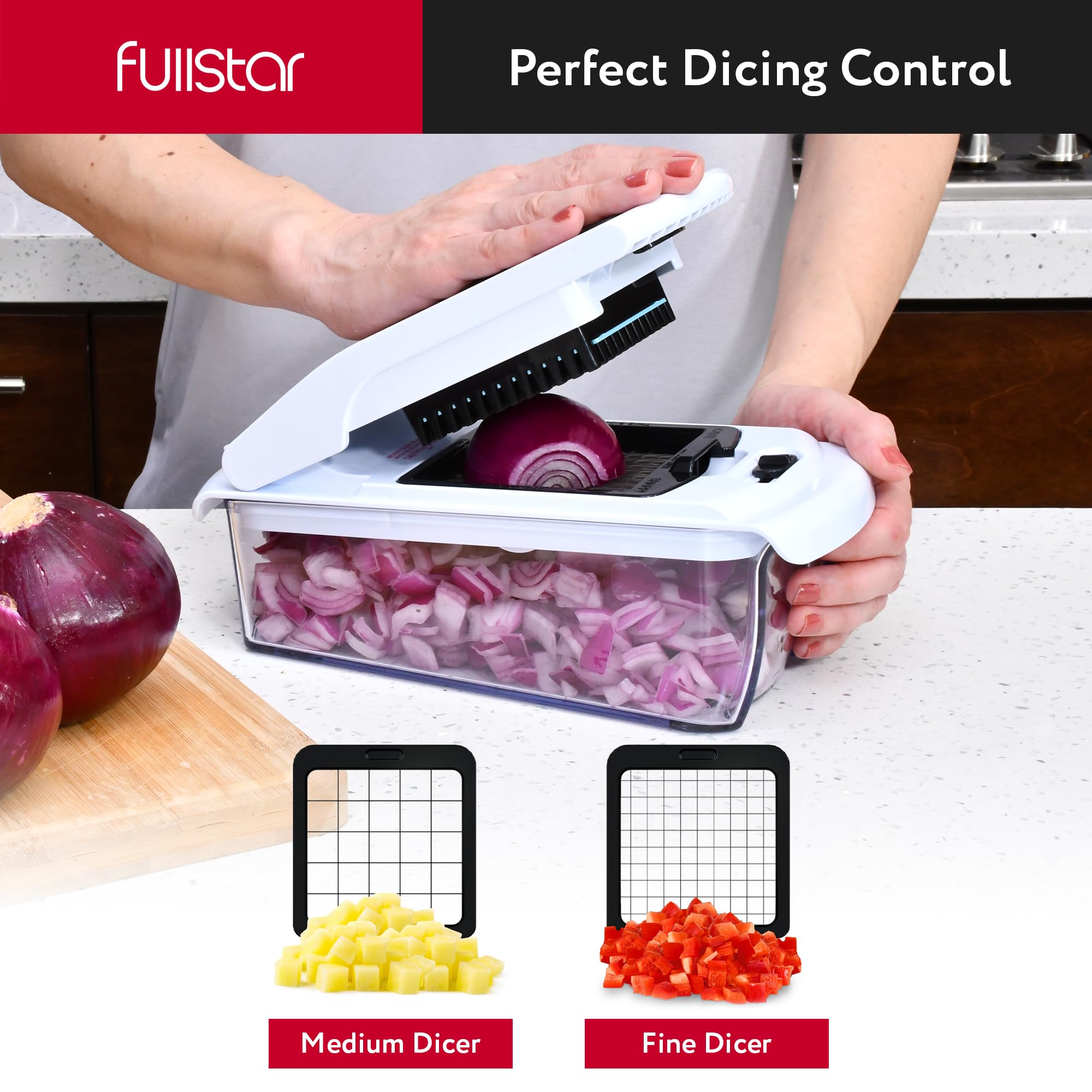 Non-slip base keeps the slicer steady during prep.