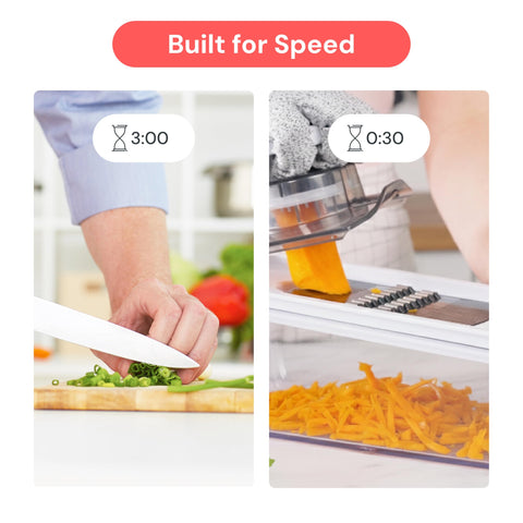 Fullstar Mandoline Slicer protective glove and fingerguard enhance safe slicing