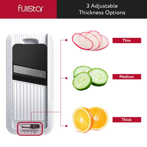 Fullstar mandoline slicer safety guard protects fingers during operation