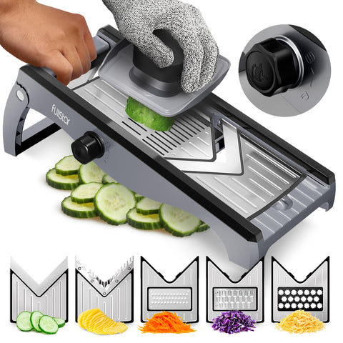 Fullstar mandoline slicer in silver hero view, ideal for fast prep and even slices.