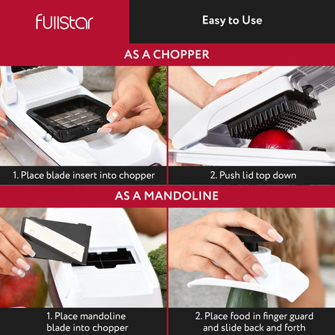 Fullstar multiple blades for slicing, grating, julienne