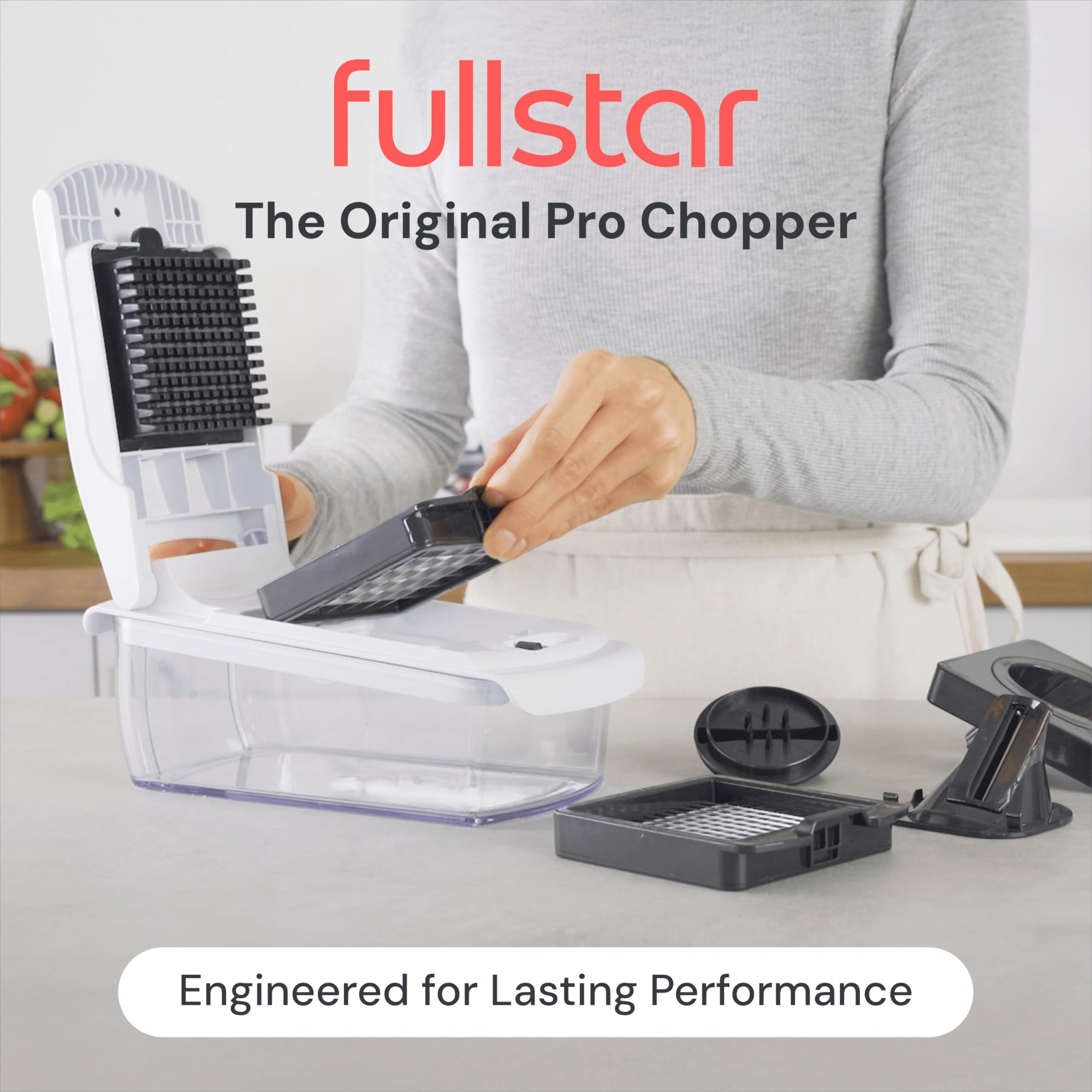 Fullstar Original Pro Chopper blade assembly enables precise dicing and slicing.