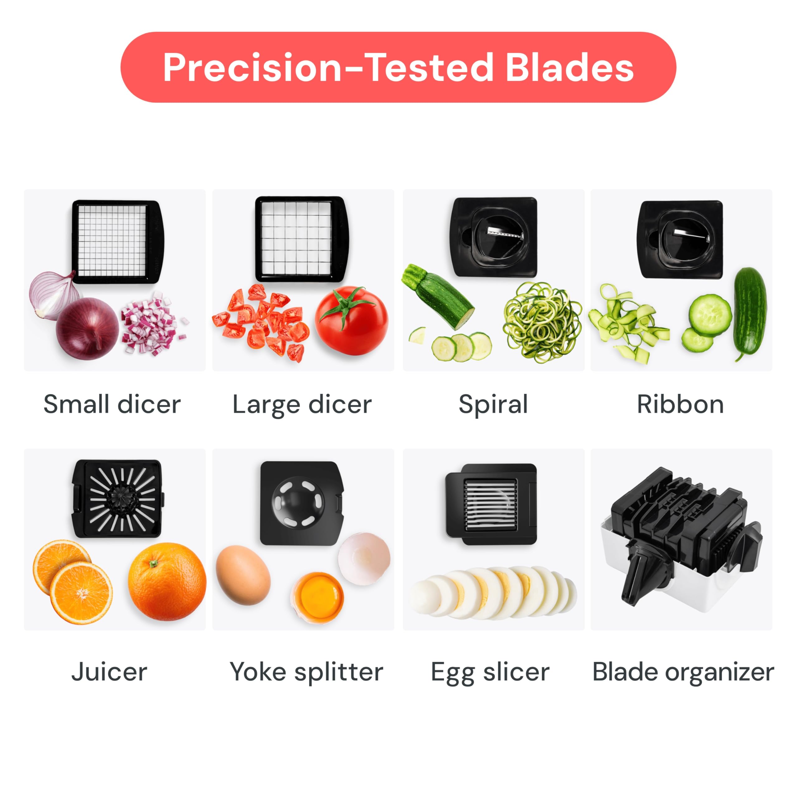 Fullstar Original Pro Chopper soft-grip handle improves control during chopping.