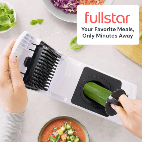 Fullstar Pro Chopper spiralizer mode for creative vegetable ribbons and zucchini spirals