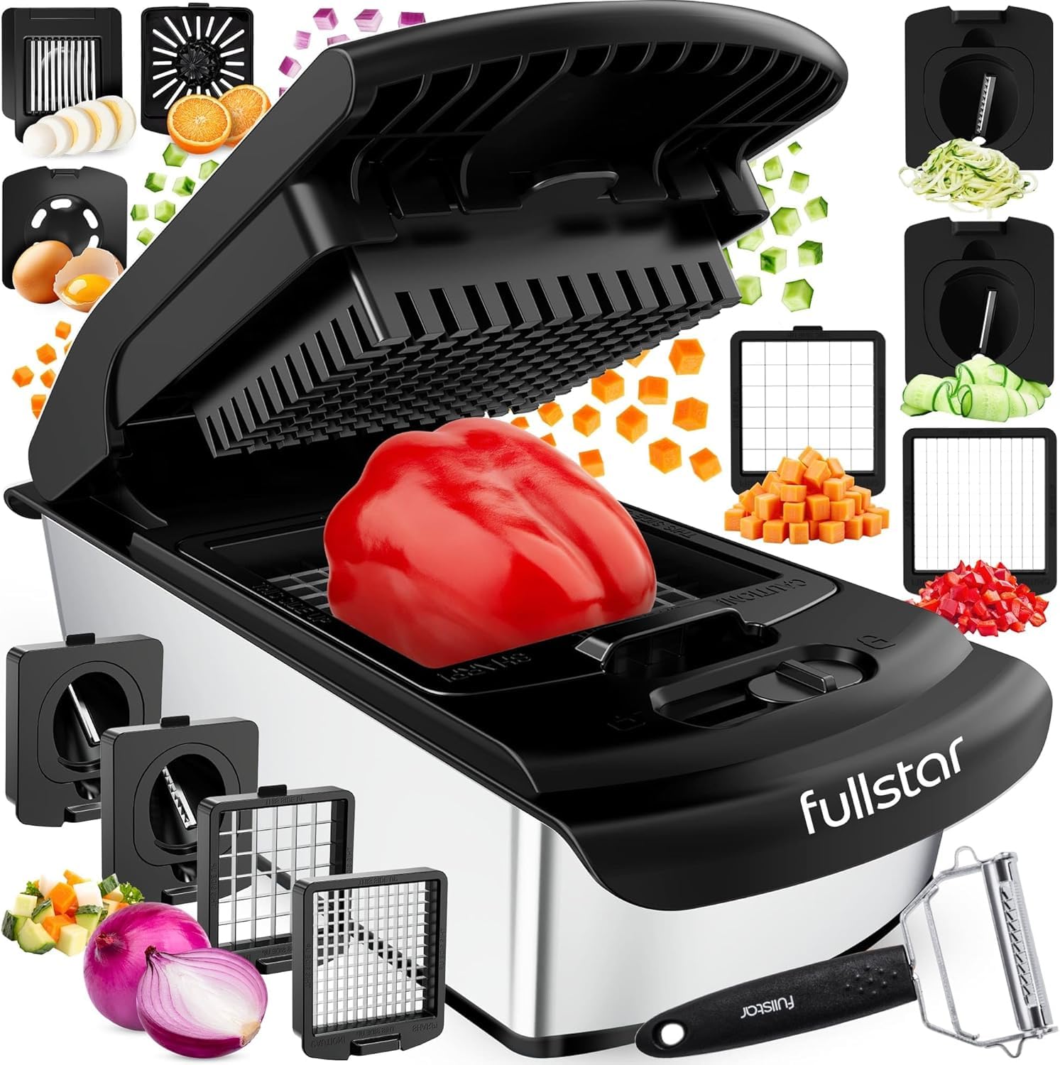 Fullstar The Original Pro Chopper top view highlights compact design for quick meal prep