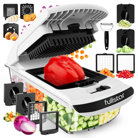 Fullstar The Original Pro Chopper on a kitchen counter with blades exposed for quick dicing.
