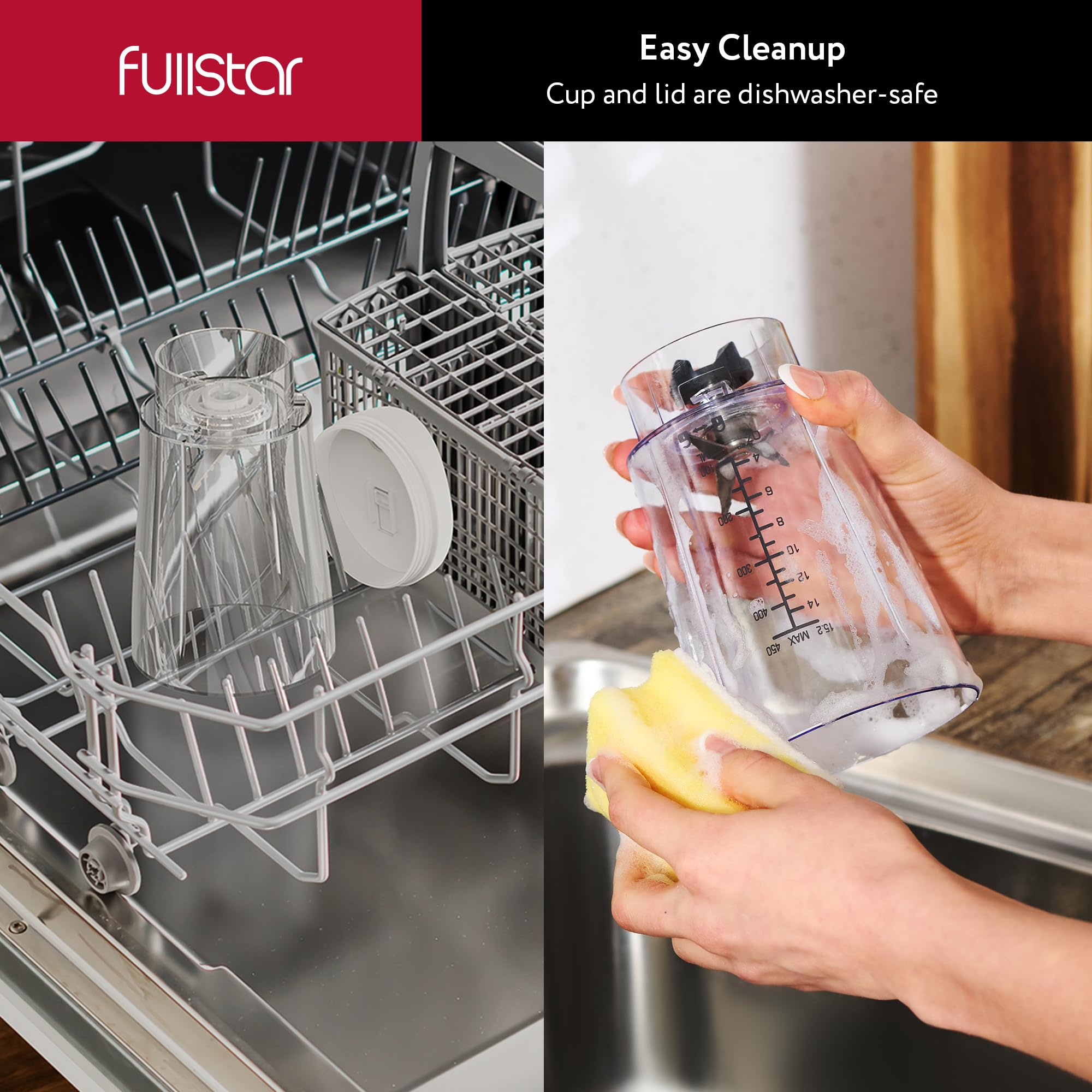 Fullstar portable blender UL-certified for safety and reliability.