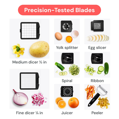 Fullstar Vegetable Chopper non-slip base stays steady on any surface.