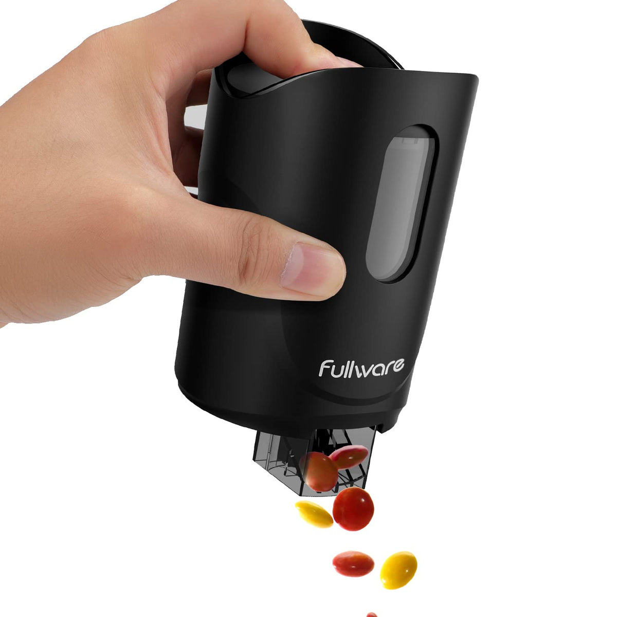 Fullware Nuts Dispenser 9 oz shows compact pour for mess-free snacking.