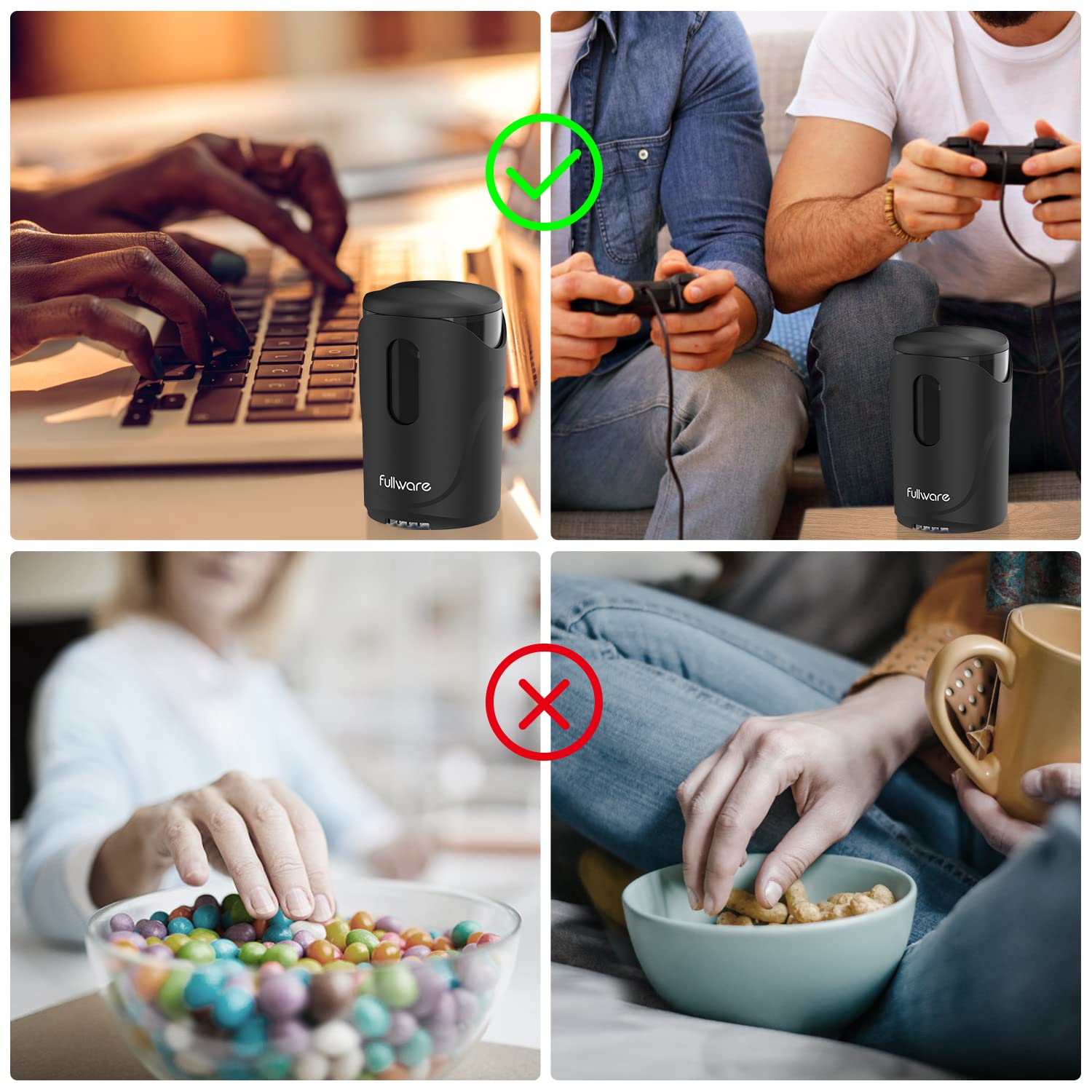 Fullware Nuts Dispenser gift-ready packaging appeals to gamers and coworkers.
