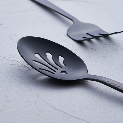 Fullyware 8-inch butter knife in matte black for smooth spreading.