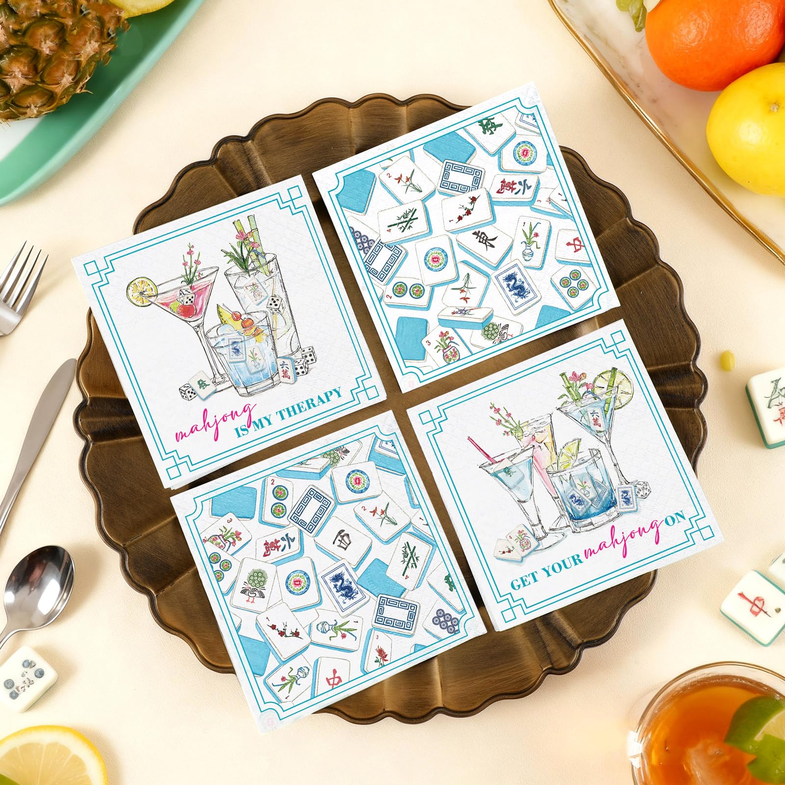 Fulmoon disposable party napkins for easy cleanup.