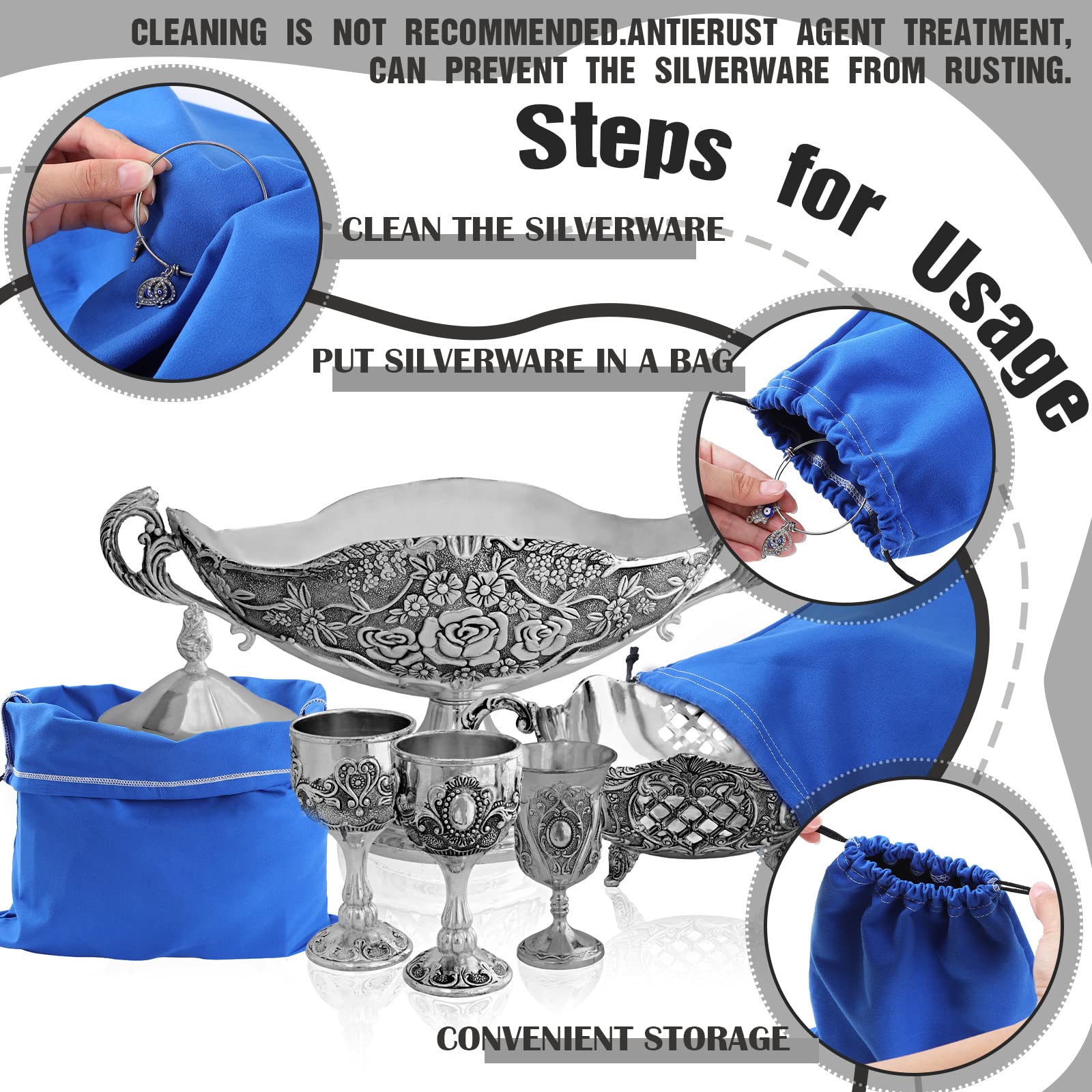 Fumete anti-tarnish bag with oxidation protection for metals.