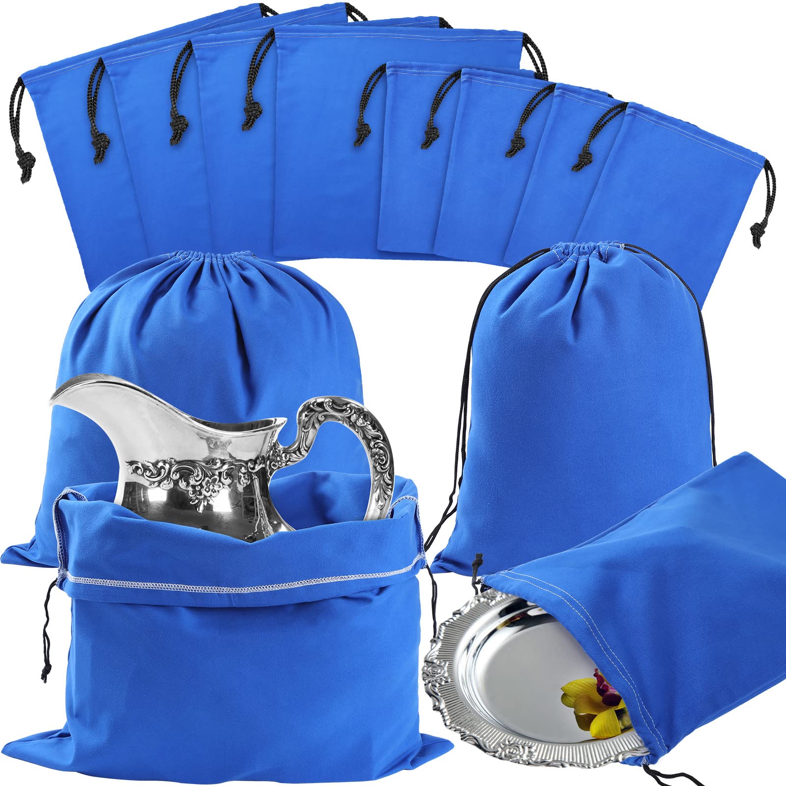 Fumete silver storage bag 18x18 inches with anti-tarnish protection for silverware.