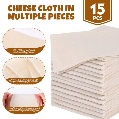 FUMILE cheese cloth multi-use kitchen essential for straining, cheese, juices and broths