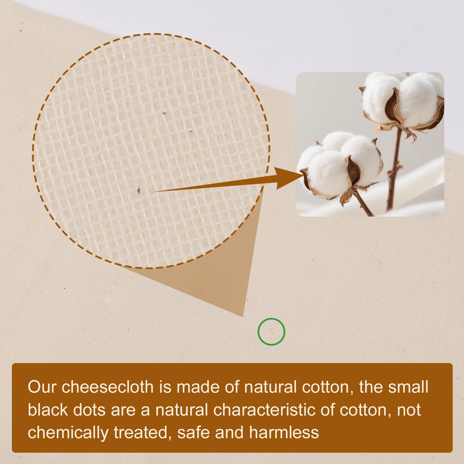 FUMILE reusable cheese cloth reduces waste with durable hemmed edges