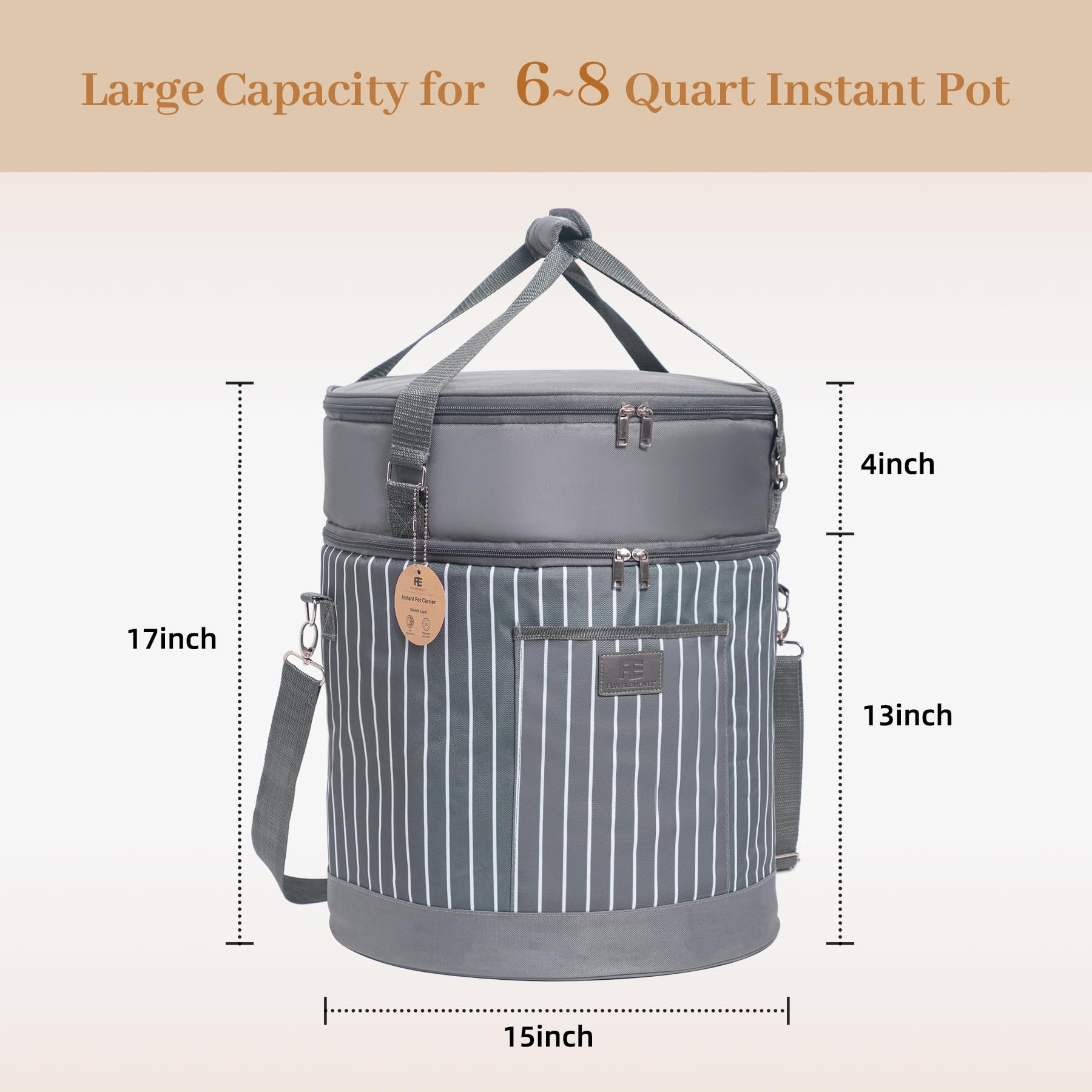 Fun Elements insulated liner keeps the cooker protected and clean during travel.