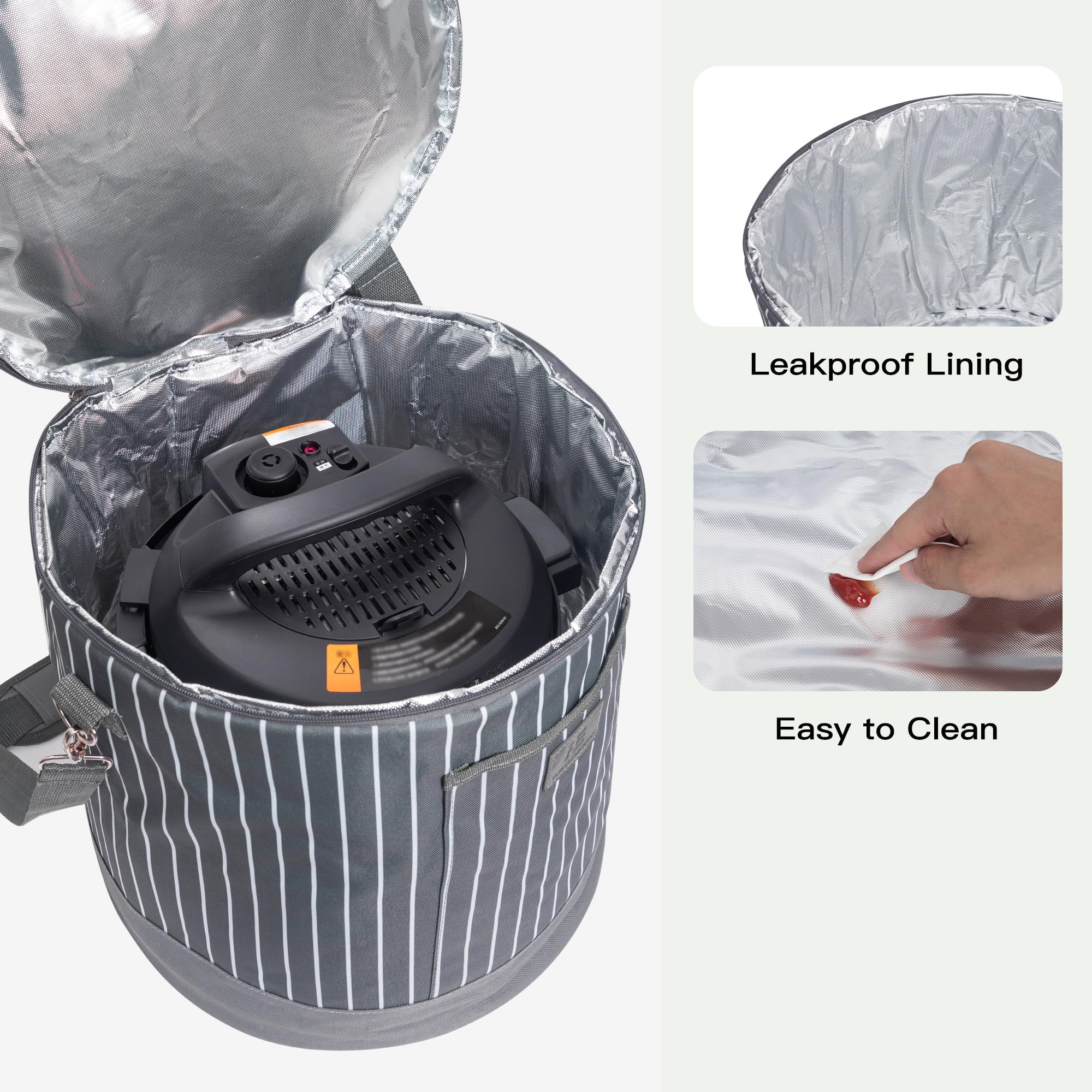 Fun Elements leakproof aluminum liner makes cleanup easy after use.