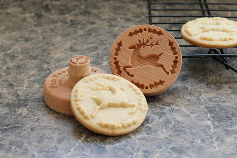 Fun Food Tools Reindeer and Holly stamp ideal for shortbread and fondant accents.