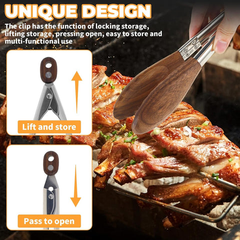 FunApricity tongs show a smooth locking mechanism for compact storage