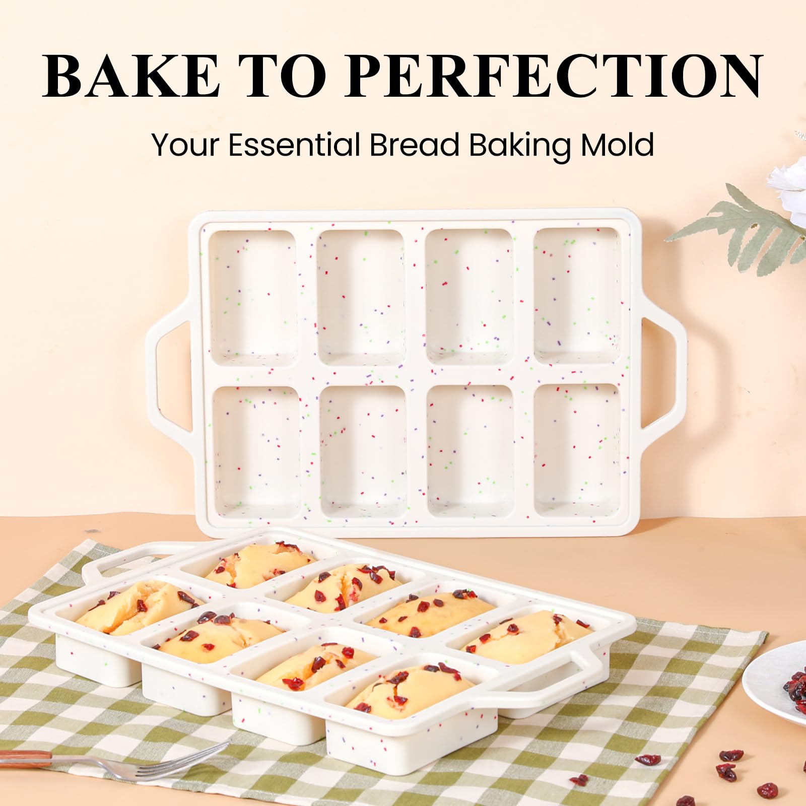 Funbaky two-pack baking molds double your mini loaf capacity per session.