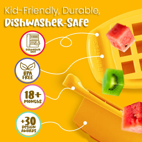 FUNBITES bento box accessory with yellow squares for organized lunches
