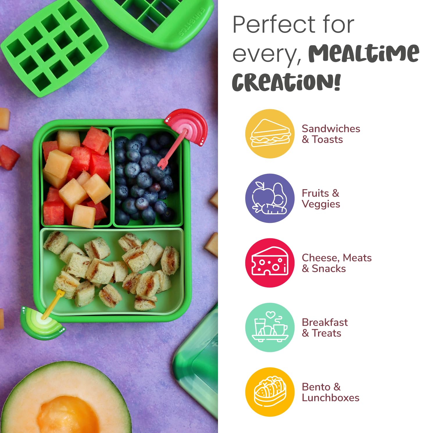 FUNBITES burger cutter creating fun lunch shape ideas for kids