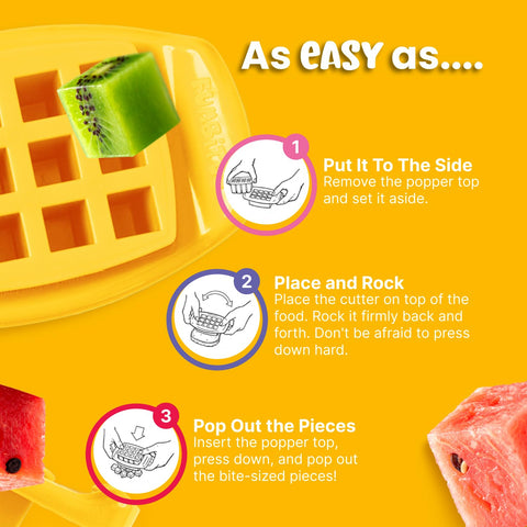 FUNBITES pancake cutting demonstration showing playful breakfast shapes